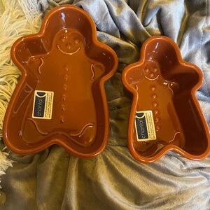 Chantal Gingerbread Man Baking Dish Set - Brown